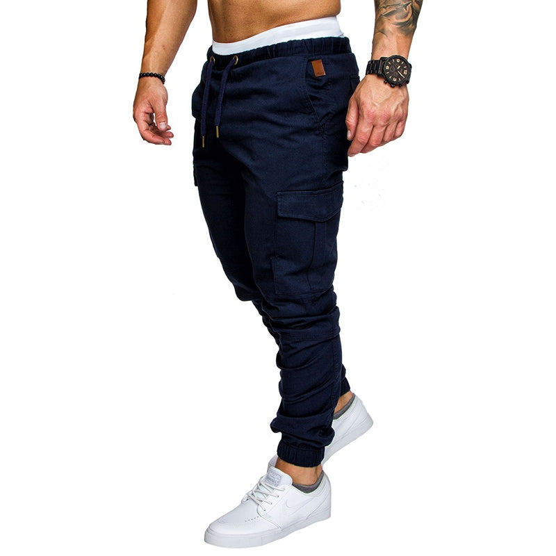 New Men's Casual Tether Elastic Sports Trousers