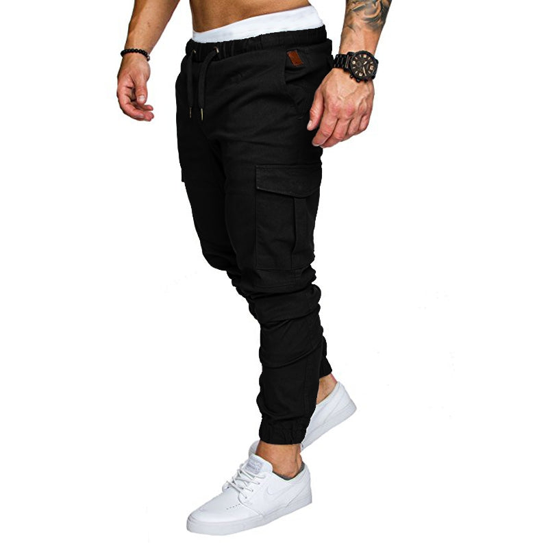 New Men's Casual Tether Elastic Sports Trousers