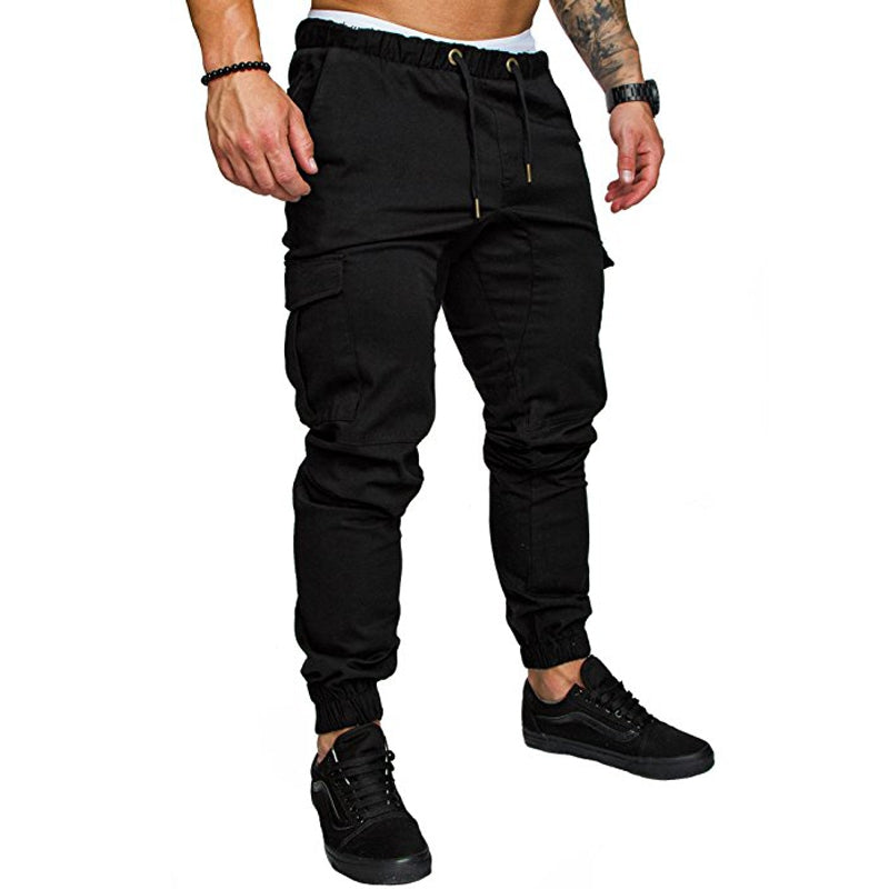 New Men's Casual Tether Elastic Sports Trousers