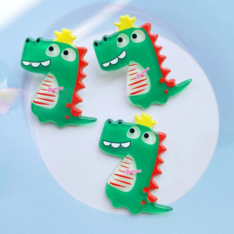 10Cute Cartoon Animal Acrylic Pendant Charm DIY Decorative Necklace Earrings Keychain Brooch Hair Accessories G98