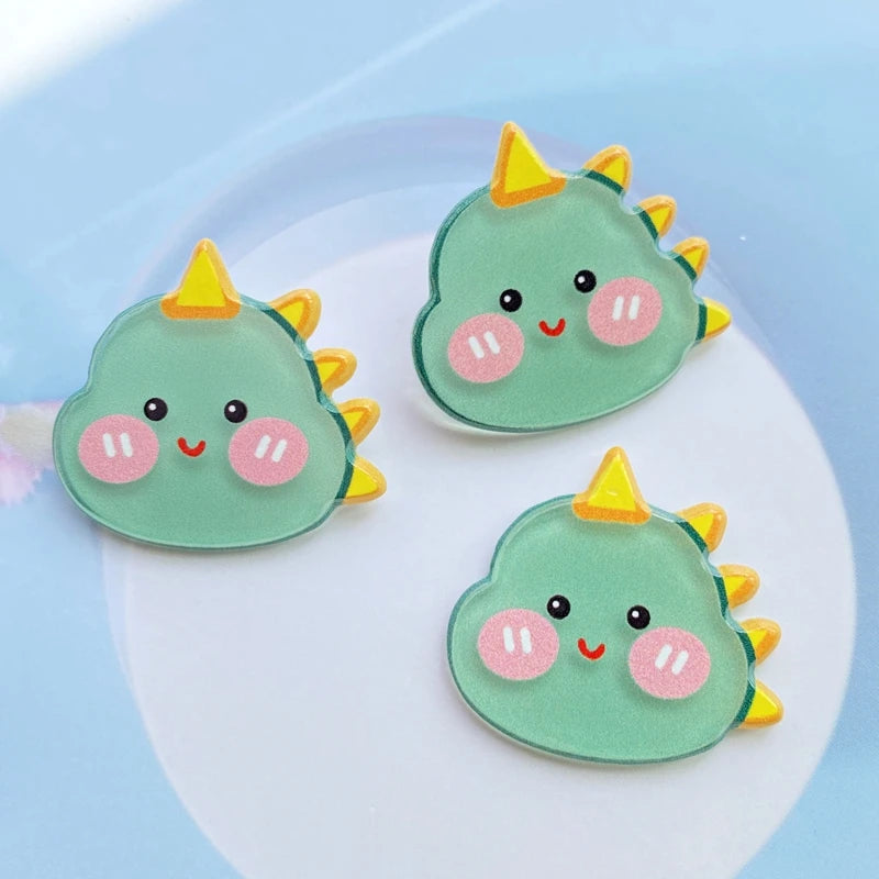10Cute Cartoon Animal Acrylic Pendant Charm DIY Decorative Necklace Earrings Keychain Brooch Hair Accessories G98